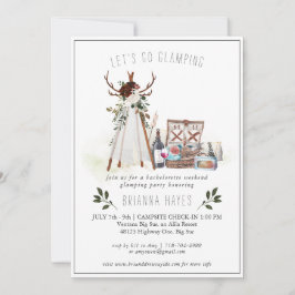 Invitación a fin de semana de camping con glamour 