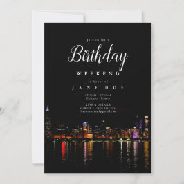 Invitación a fin de semana de cumpleaños de Chicag