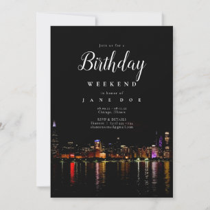 Invitación a fin de semana de cumpleaños de Chicag