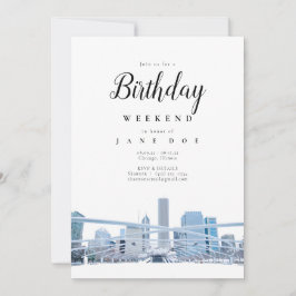 Invitación a fin de semana de cumpleaños de Chicag
