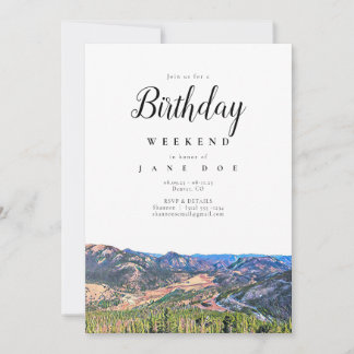 Invitación a fin de semana de cumpleaños de las mo