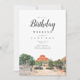 Invitación a fin de semana de cumpleaños de Sedona