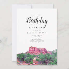Invitación a fin de semana de cumpleaños de Sedona
