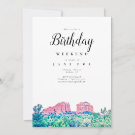 Invitación a fin de semana de cumpleaños de Sedona