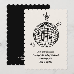 Invitación a fin de semana de fiesta de cumpleaños