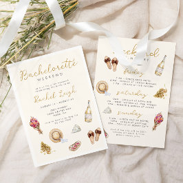 Invitación a fin de semana de invierno con picnic 