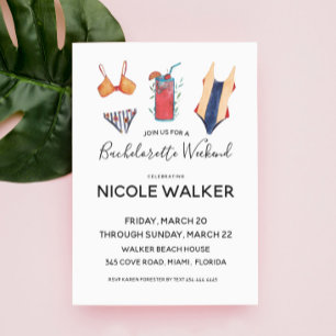 Invitación a fin de semana de la fiesta de natació