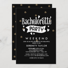 Invitación a fin de semana de Rosa Gold Glam Bache