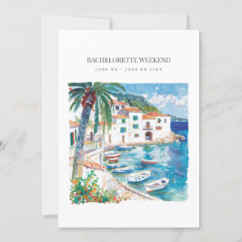Invitación a fin de semana de soltera mediterránea