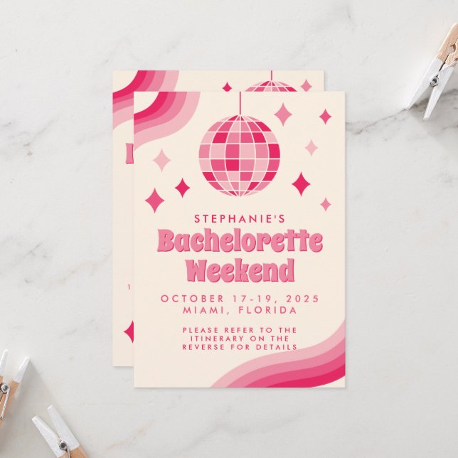 Invitación a fin de semana temática de Bachelorett (Anverso/Reverso In Situ)