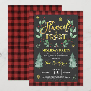 Invitación a Flannel Y Frost Holiday Party