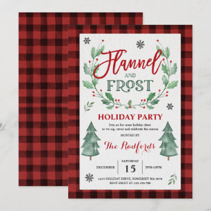 Invitación a Flannel Y Frost Holiday Party
