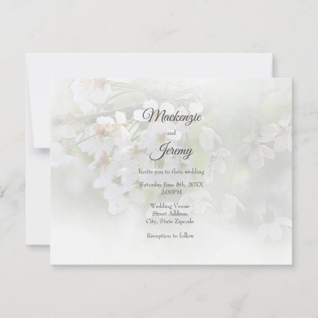 Invitación a flor de sueño (Anverso)