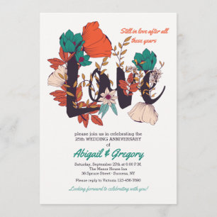 Invitación a floral de amor
