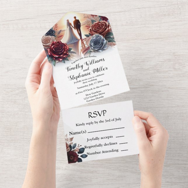 Invitación a Floral Todo en una boda (desgarro)