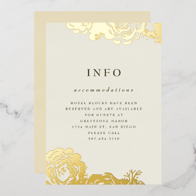 Invitación a florecer el oro (Anverso/Reverso)