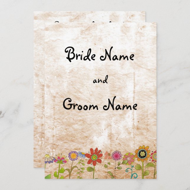 Invitación a flores (Anverso / Reverso)