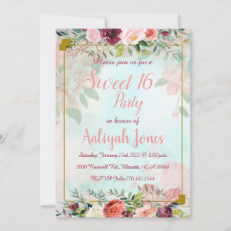 Invitación a flores de jardín
