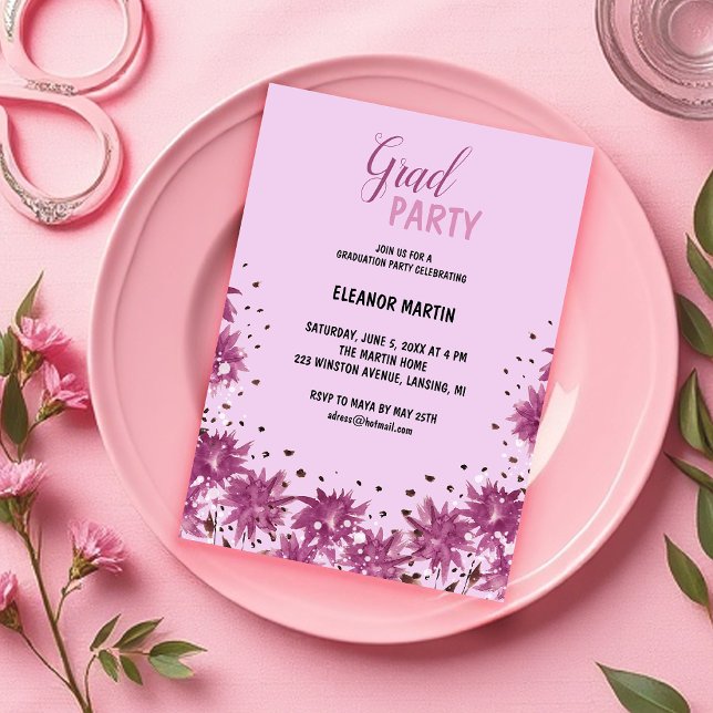 Invitación a flores silvestres púrpura Lilac fresc (Subido por el creador)