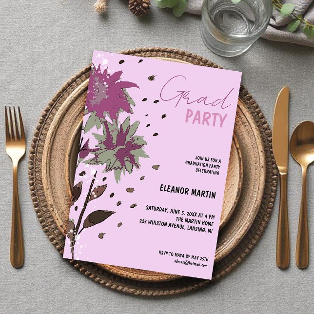 Invitación a flores silvestres púrpura Lilac fresc (Subido por el creador)