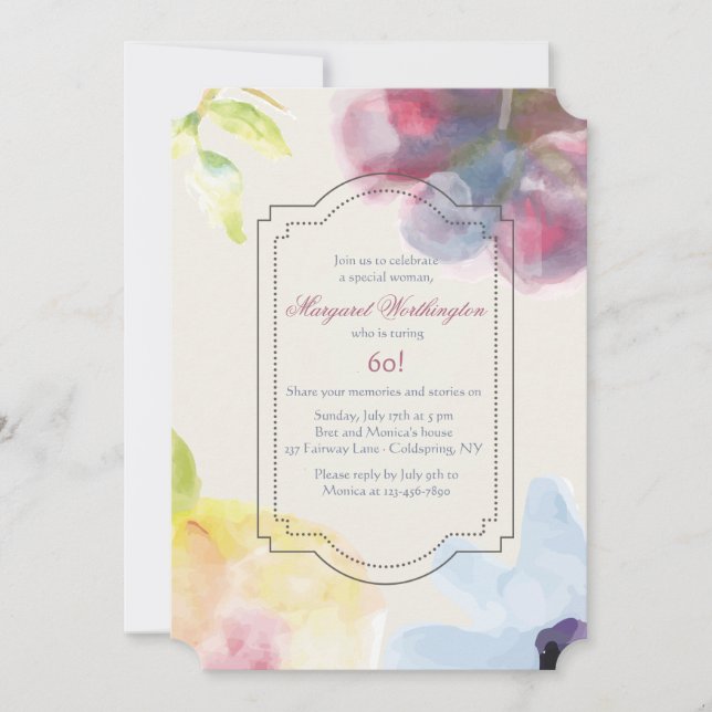 Invitación a flores sutiles (Anverso)