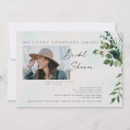 Invitación a Foliage III de Simple Photo Bridal Sh