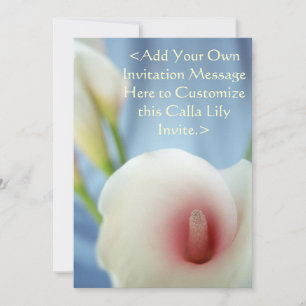 Invitación a foto de arte de flor Swirl White Call