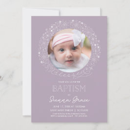 Invitación a foto de bautismo, invitación a foto d