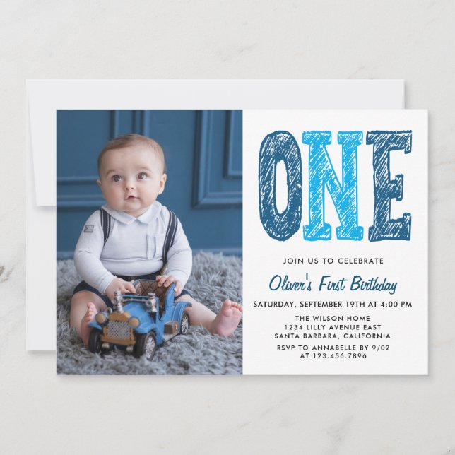 Invitación a foto de cumpleaños (Anverso)