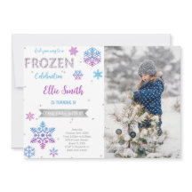 Invitación a foto de cumpleaños congelada