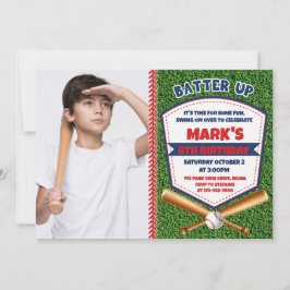 Invitación a foto de cumpleaños de un niño de béis