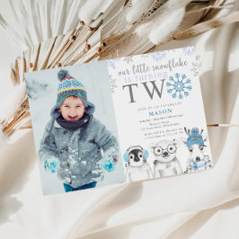 Invitación a foto de cumpleaños de Winter Boy