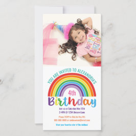 Invitación a foto de Personalizado de cumpleaños R