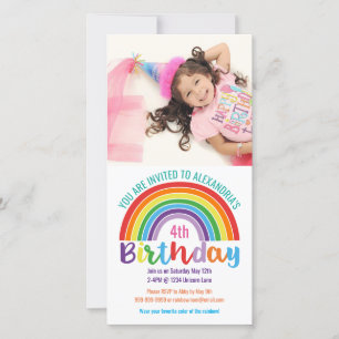 Invitación a foto de Personalizado de cumpleaños R