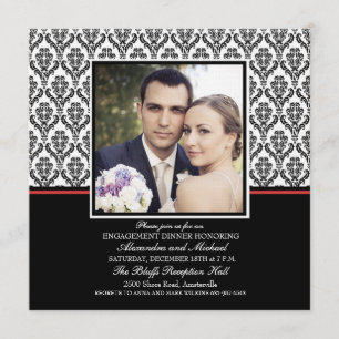 Invitación a foto formal de Damask