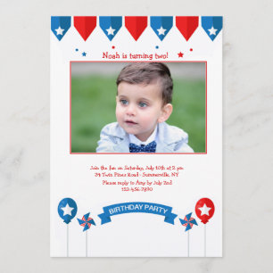 Invitación a foto patriótica por cumpleaños