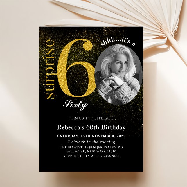 Invitación a foto por 60 cumpleaños de Black Gold  (Subido por el creador)