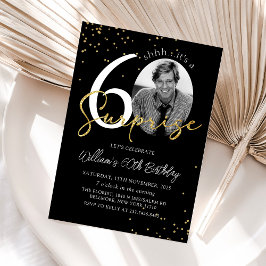 Invitación a foto por 60 cumpleaños de Black Gold 