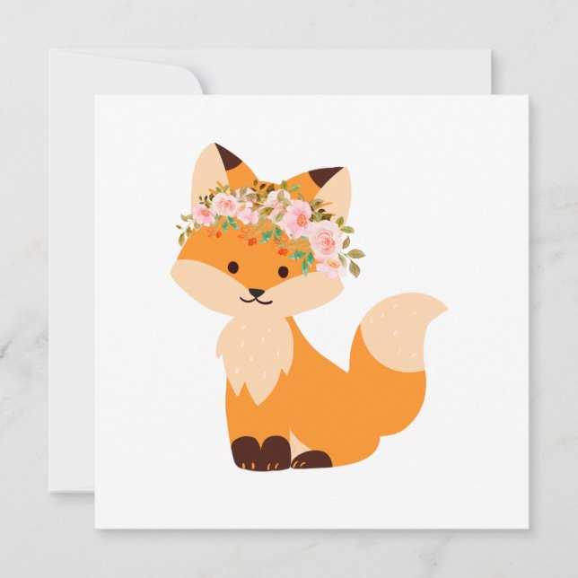 Invitación a Fox Blank de Flores (Anverso)