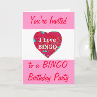 Invitación a fragmentos de bingo