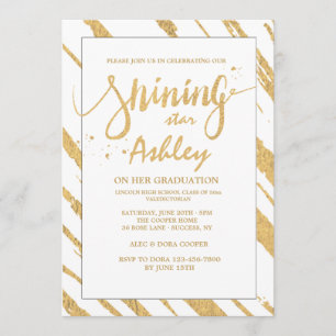 Invitación a franjas brillantes
