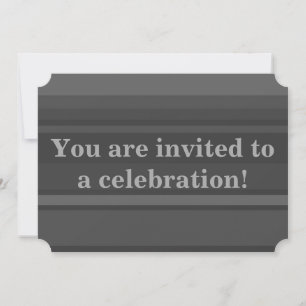 Invitación a franjas de carbón vegetal