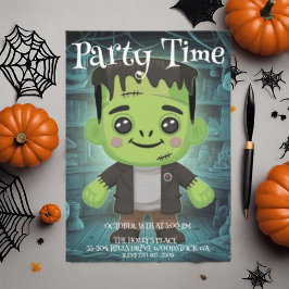 Invitación a Frankenstein Adorable Cute