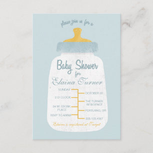 Invitación a frasco de bebé Baby Shower