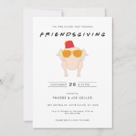 Invitación a Friendsgiving con Pavo de Acción de G