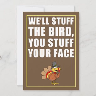 Invitación a Friendsgiving para Atracarse la Cara 