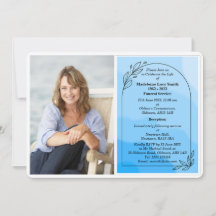 Invitación a funeral fotográfico personalizada