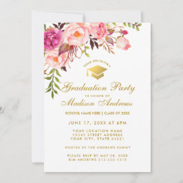 Invitación a G de la fiesta de graduación de flora