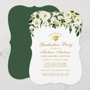 Invitación a G de la fiesta de graduación de oro f