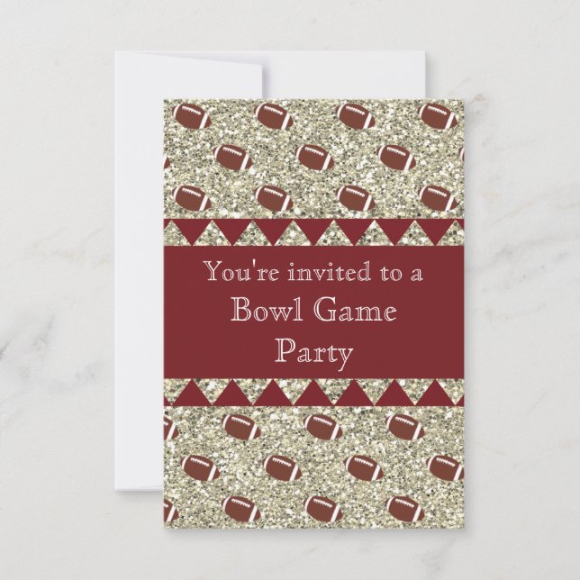 Invitación a Garnet y Gold/Party (Anverso)
